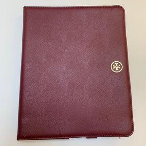 Tory Burch Burgundy Leather Tablet Case